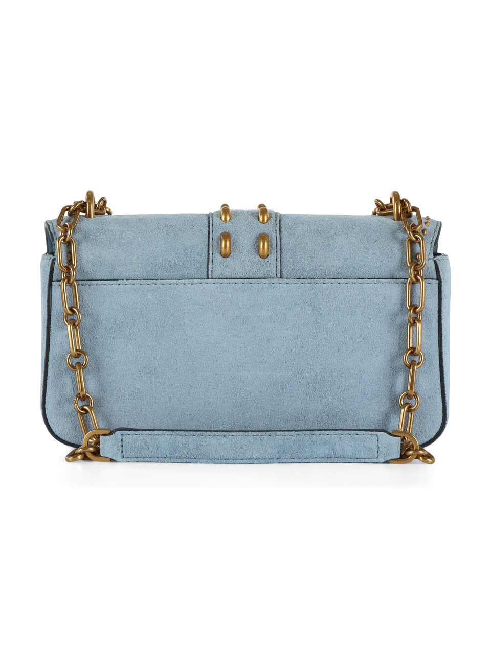 AZURBLAU | Schultertasche aus Wildleder TRIBECA Small