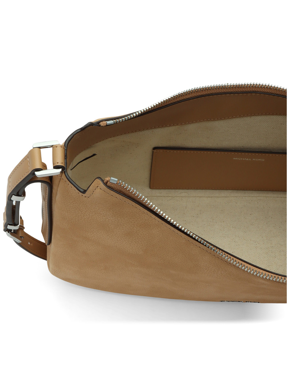 BEIGE | NOLITA Medium Schultertasche aus Nubukleder