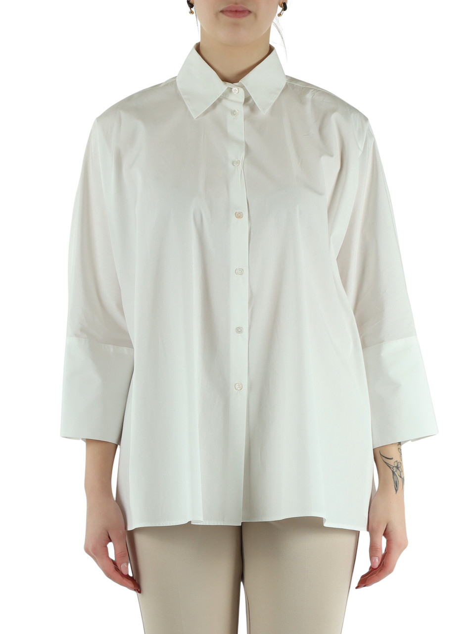 WEISS | Oversize-Popelinehemd HUDSON