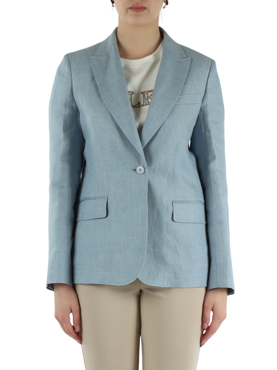 AZZURRO | Giacca in canvas di lino NALUT