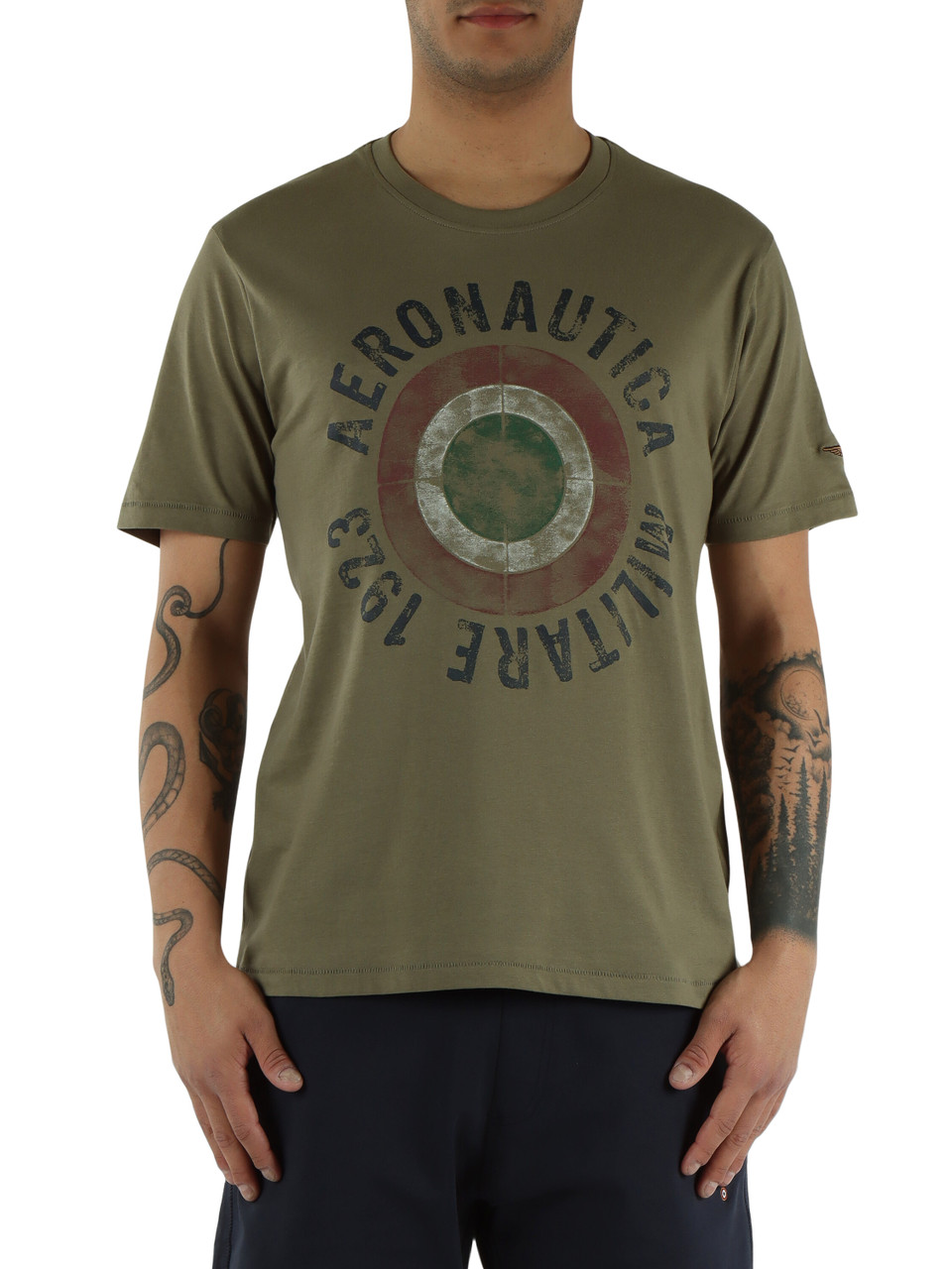 VERDE MILITARE | T-shirt in cotone Regular fit con stampa logo