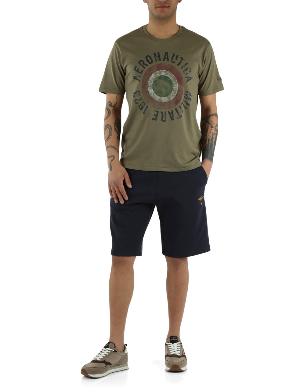 VERDE MILITARE | T-shirt in cotone Regular fit con stampa logo