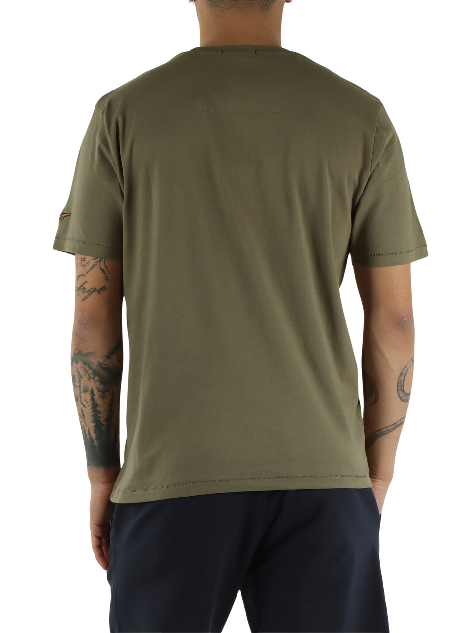 VERDE MILITARE | T-shirt in cotone Regular fit con stampa logo
