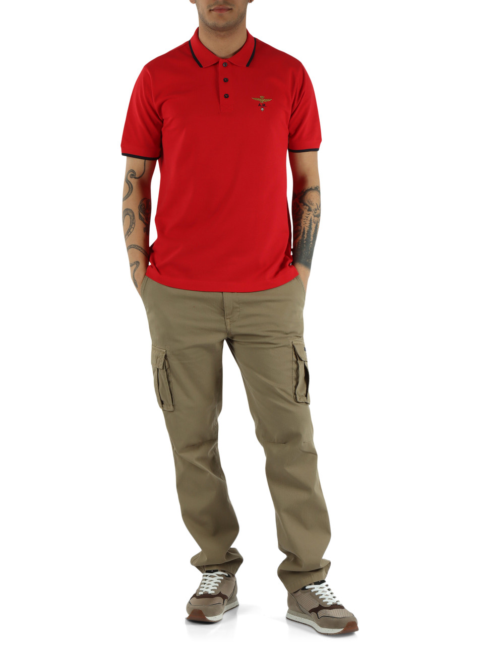 ROSSO | Polo in cotone piquet regular fit