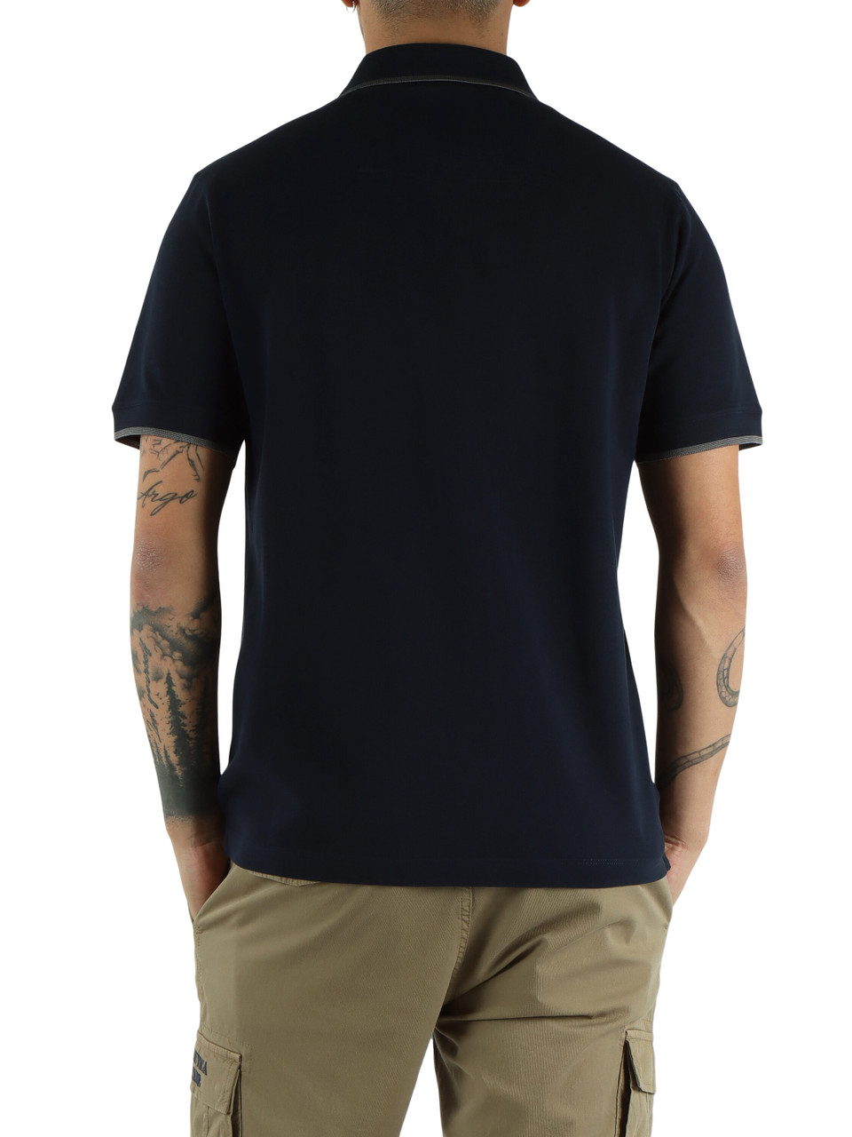 BLU SCURO | Polo in cotone piquet regular fit