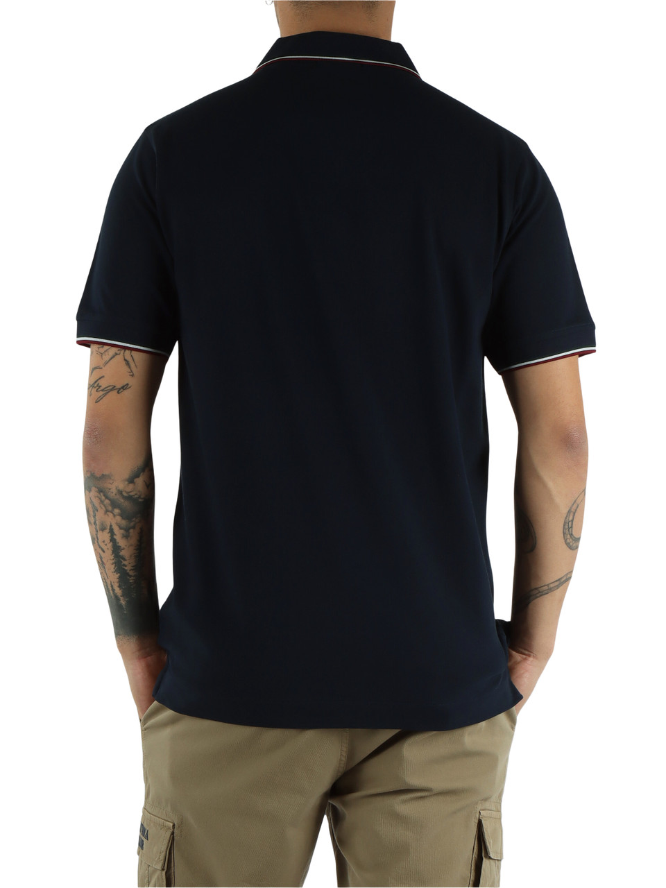 BLU SCURO | Polo derby regular fit in cotone