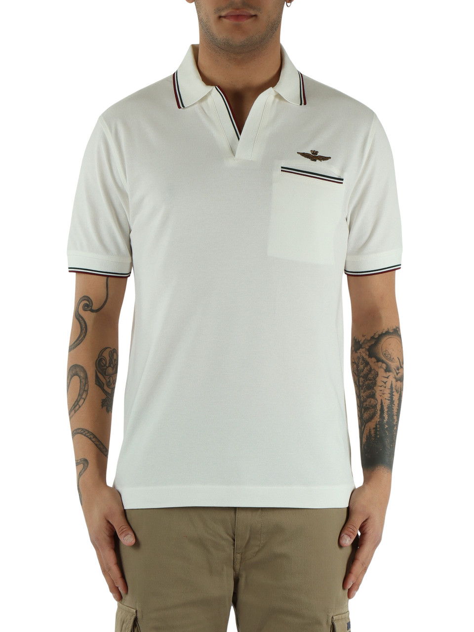 BIANCO | Polo derby regular fit in cotone