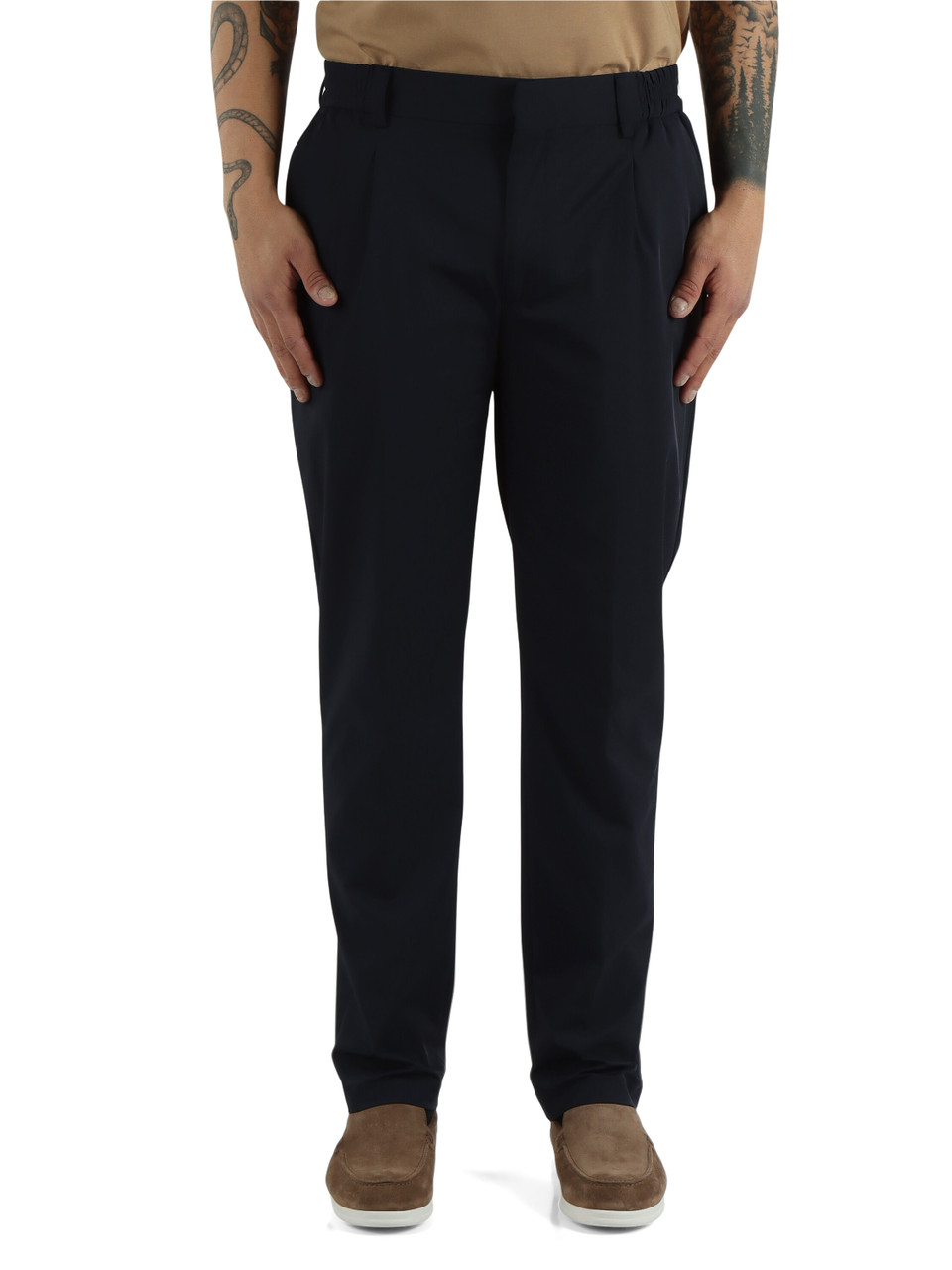 BLU SCURO | Pantalone in tessuto tecnico Second Skin