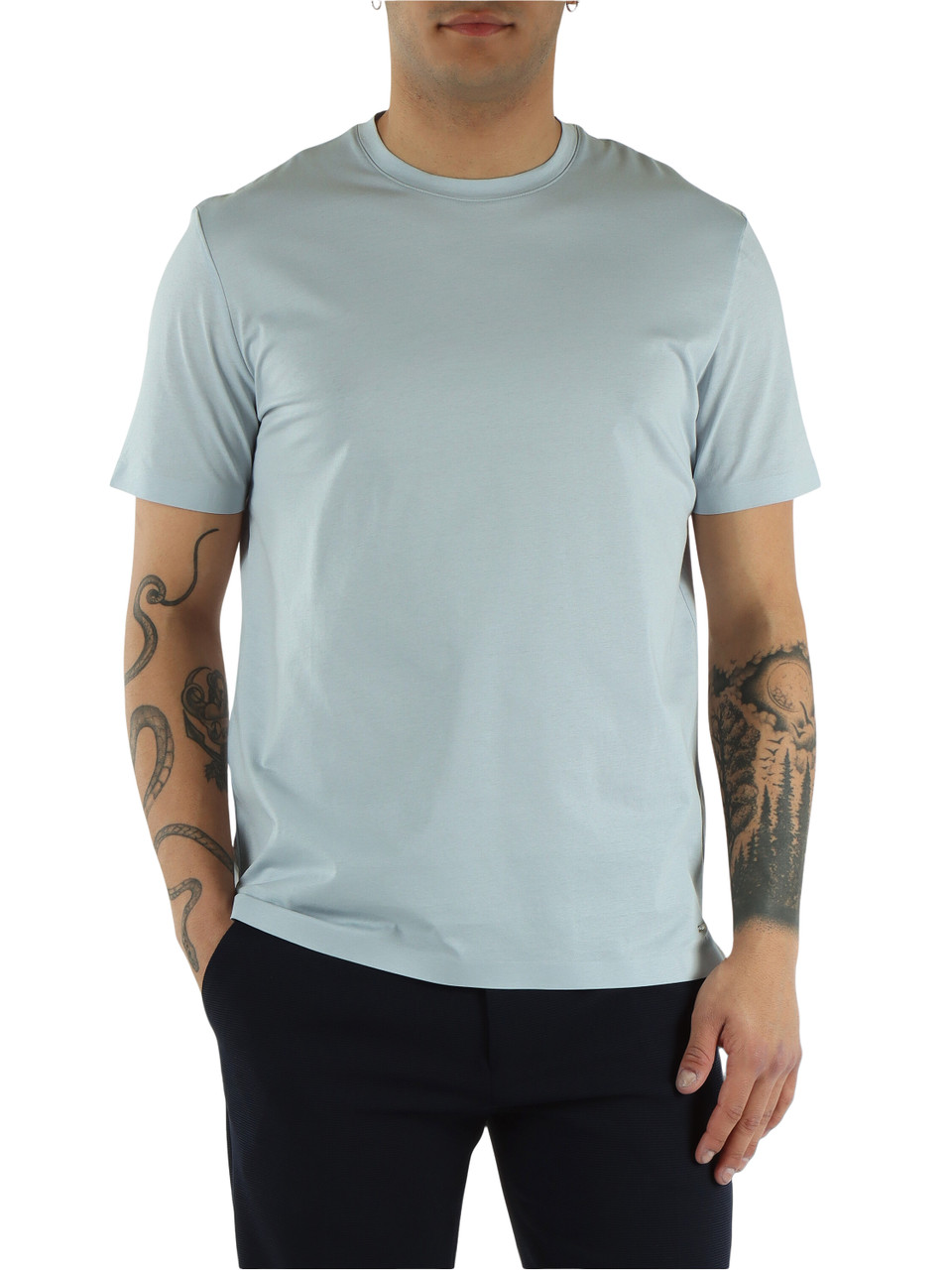 CELESTE | T-shirt in cotone Supima gasato mercerizzato HE1410007