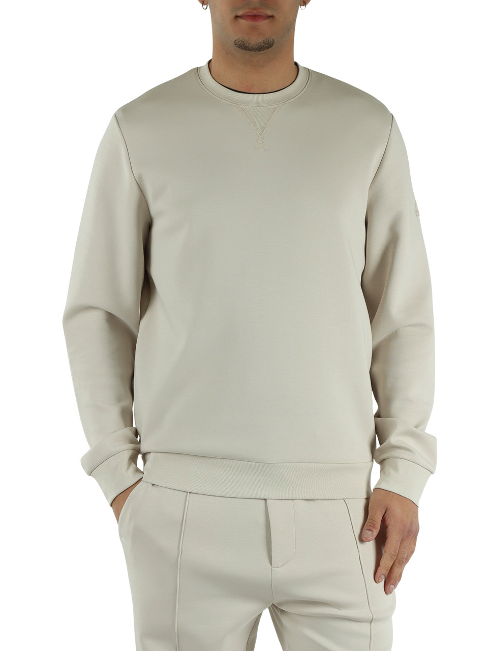 BEIGE | Felpa in misto cotone Supima HE1420006