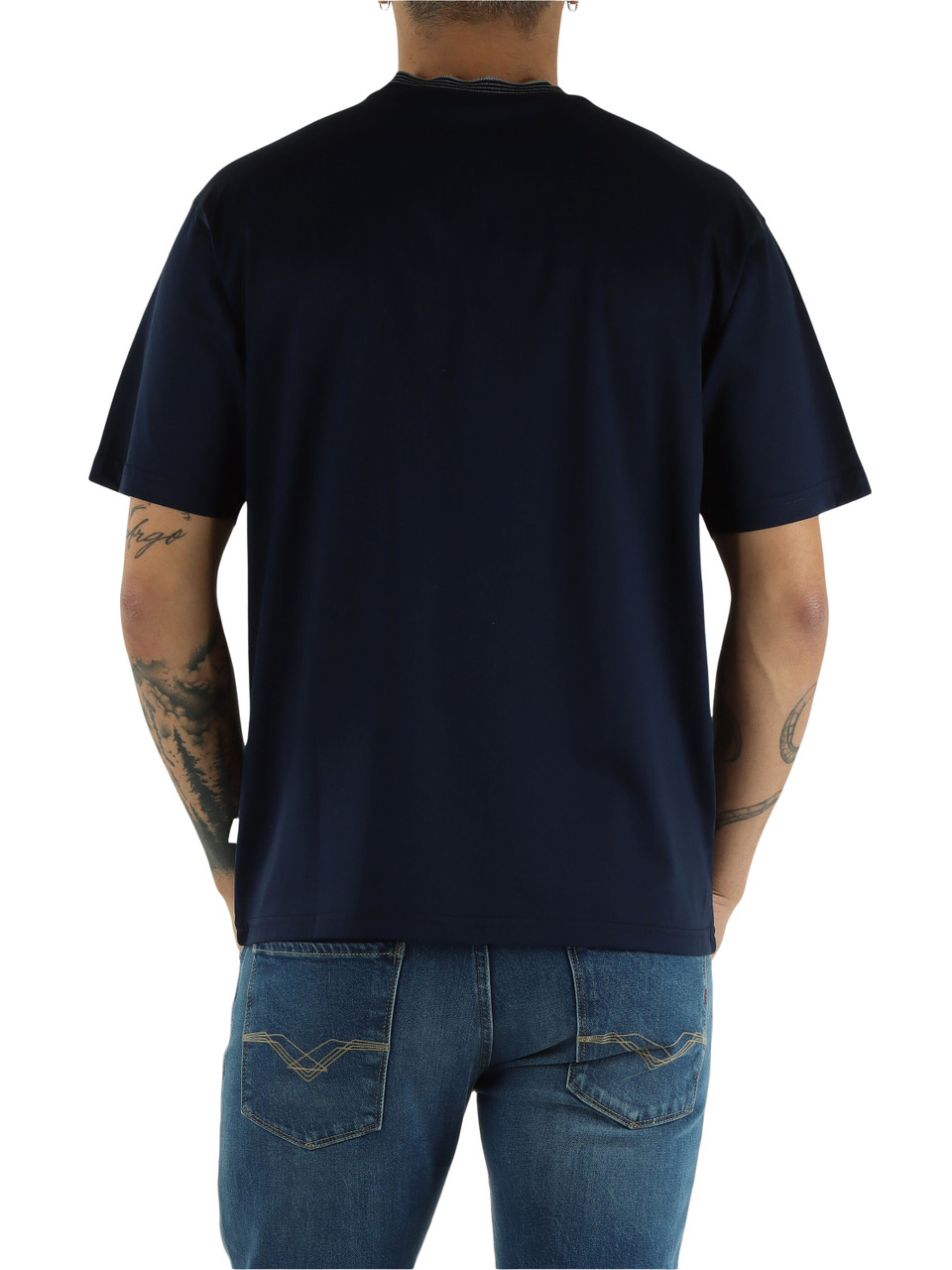 BLU SCURO | T-shirt GEMMA in cotone e modal