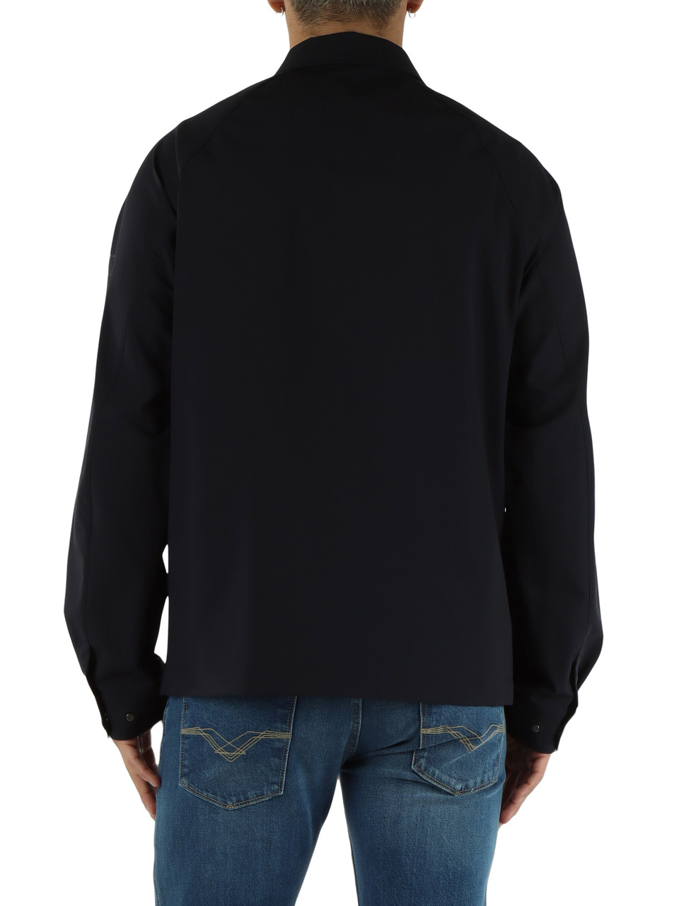 BLU SCURO | Overshirt ALDER in tessuto tecnico bi-stretch