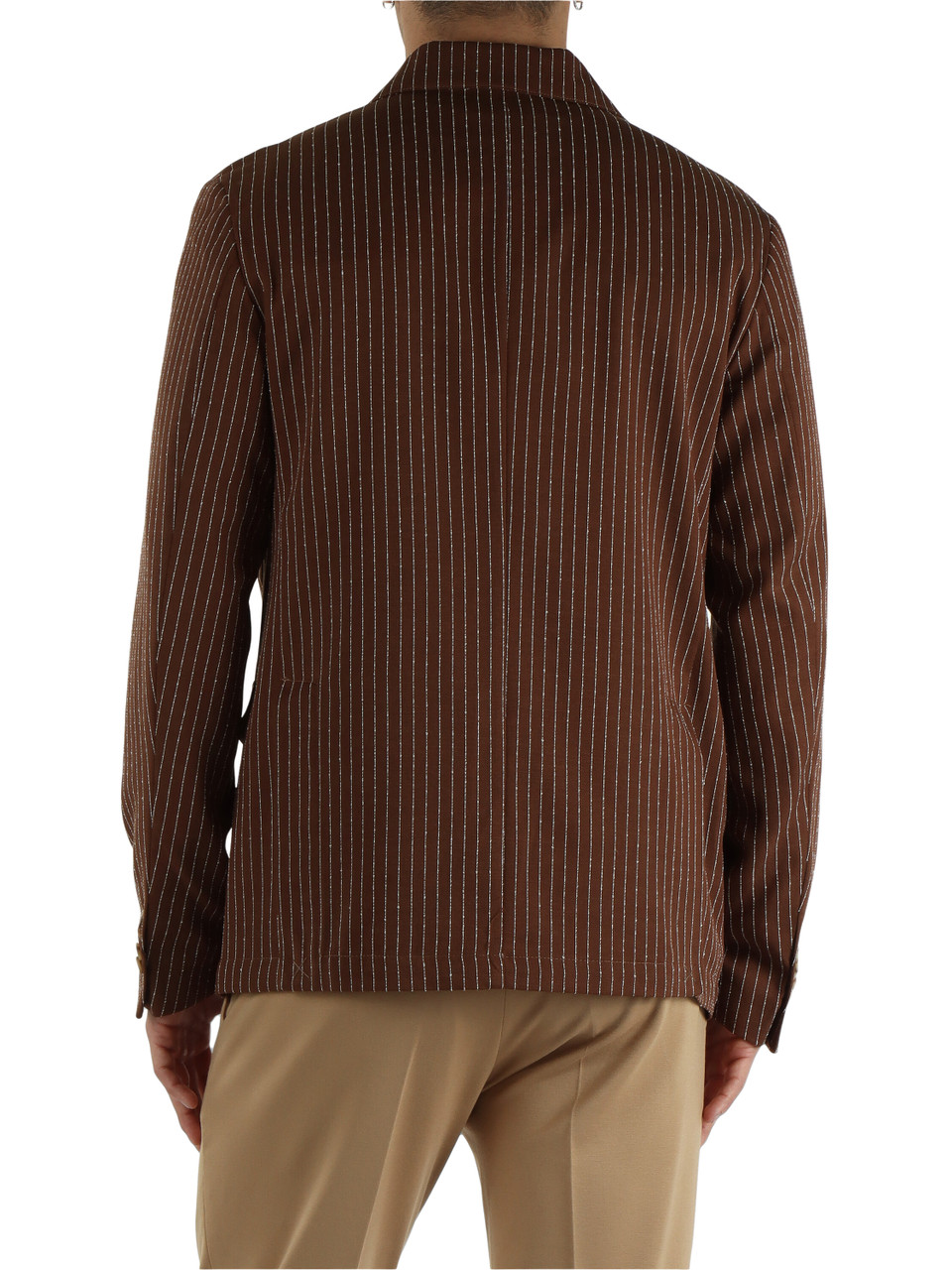 MARRONE | Giacca doppiopetto BONOBO in misto cotone