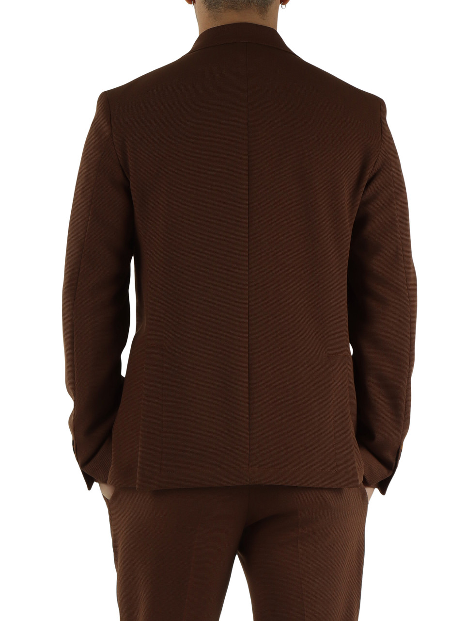 MARRONE | Giacca monopetto BOGOTA in misto viscosa