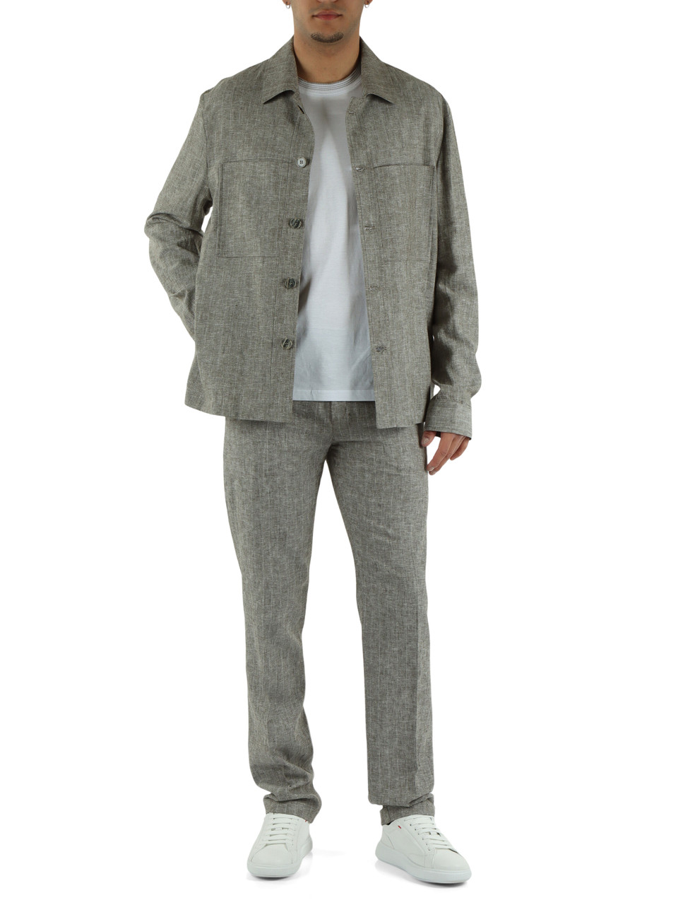 GRIGIO | Overshirt BOA in lino e viscosa
