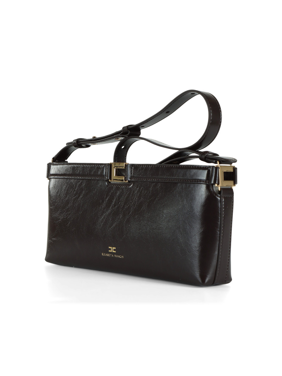 MARRONE | Borsa a spalla effetto naplak