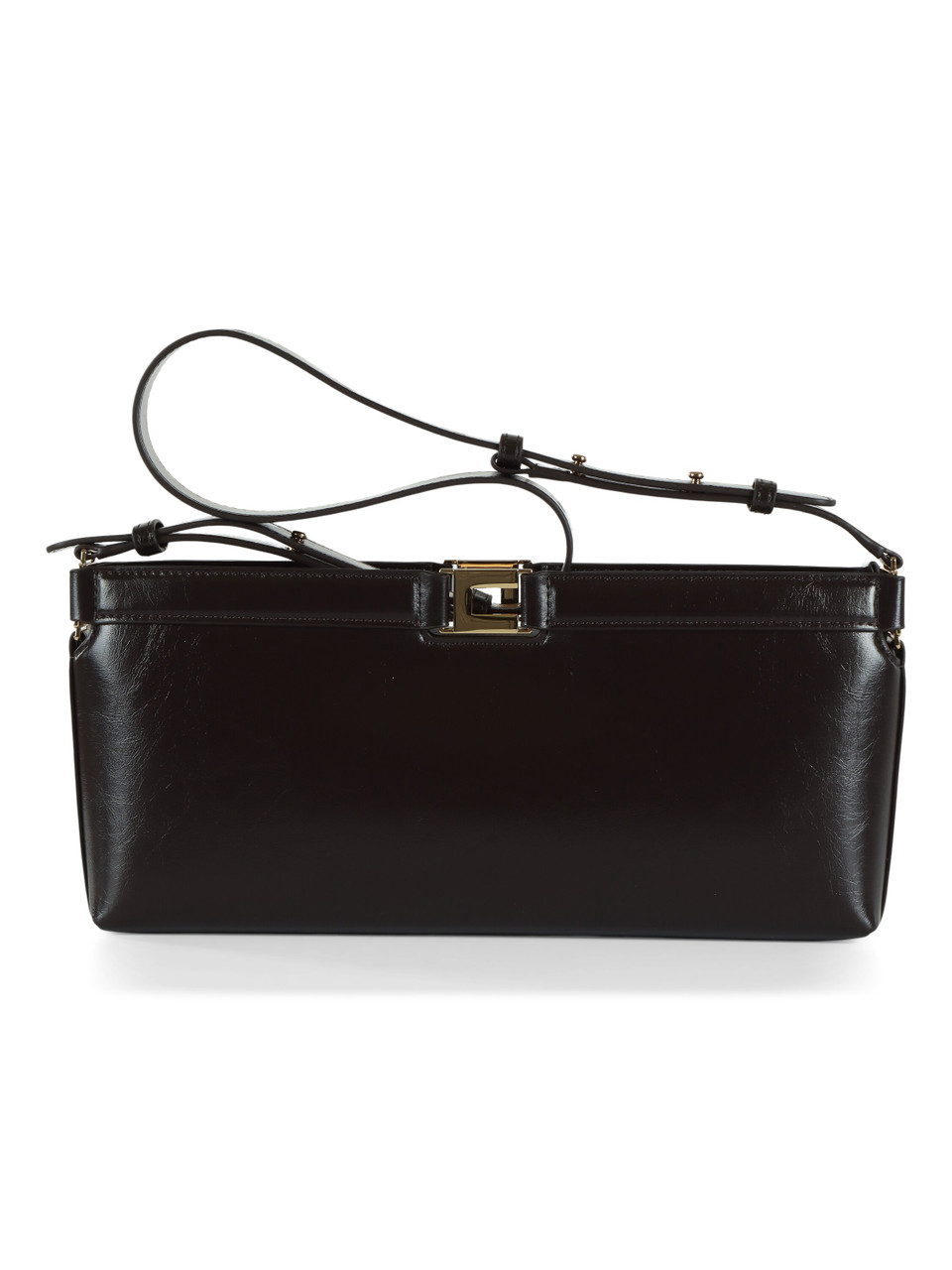 MARRONE | Borsa a spalla effetto naplak