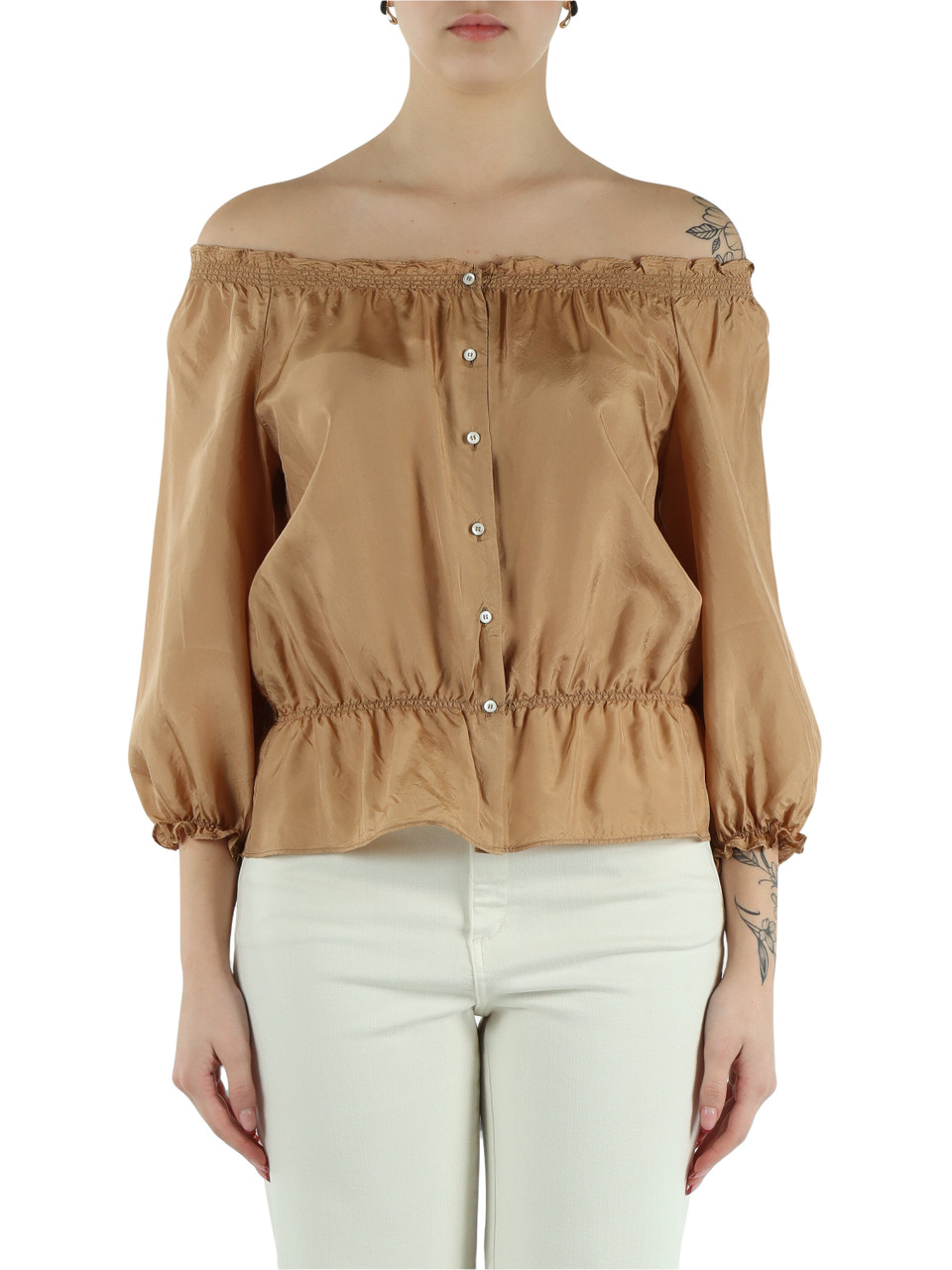 CAMMELLO | Camicia in twill di viscosa