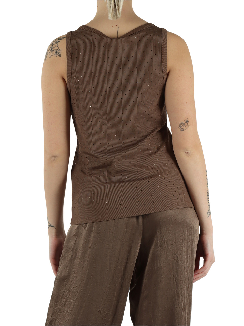 MARRONE | MONOCHROME: Canotta in viscosa ORATABLING