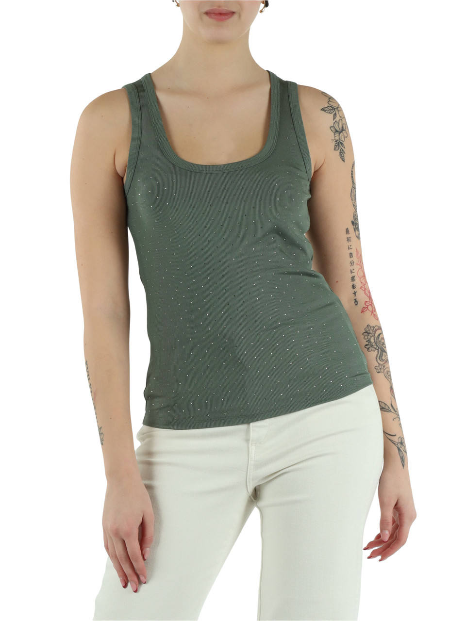 GRÜN | MONOCHROME: Viskose-Top ORATABLING