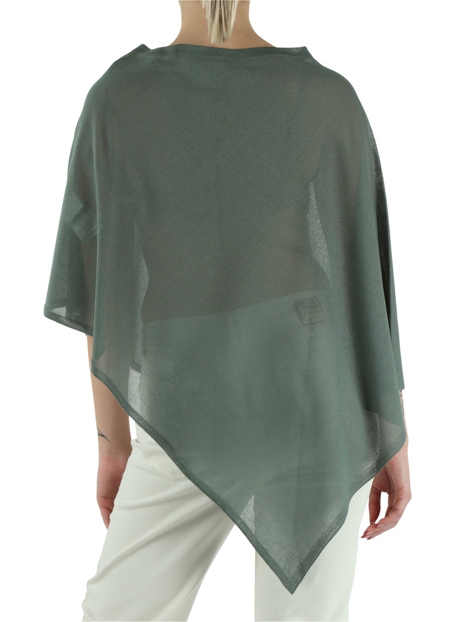 VERDE | MONOCHROME: Top a mantella in misto viscosa VELOCE