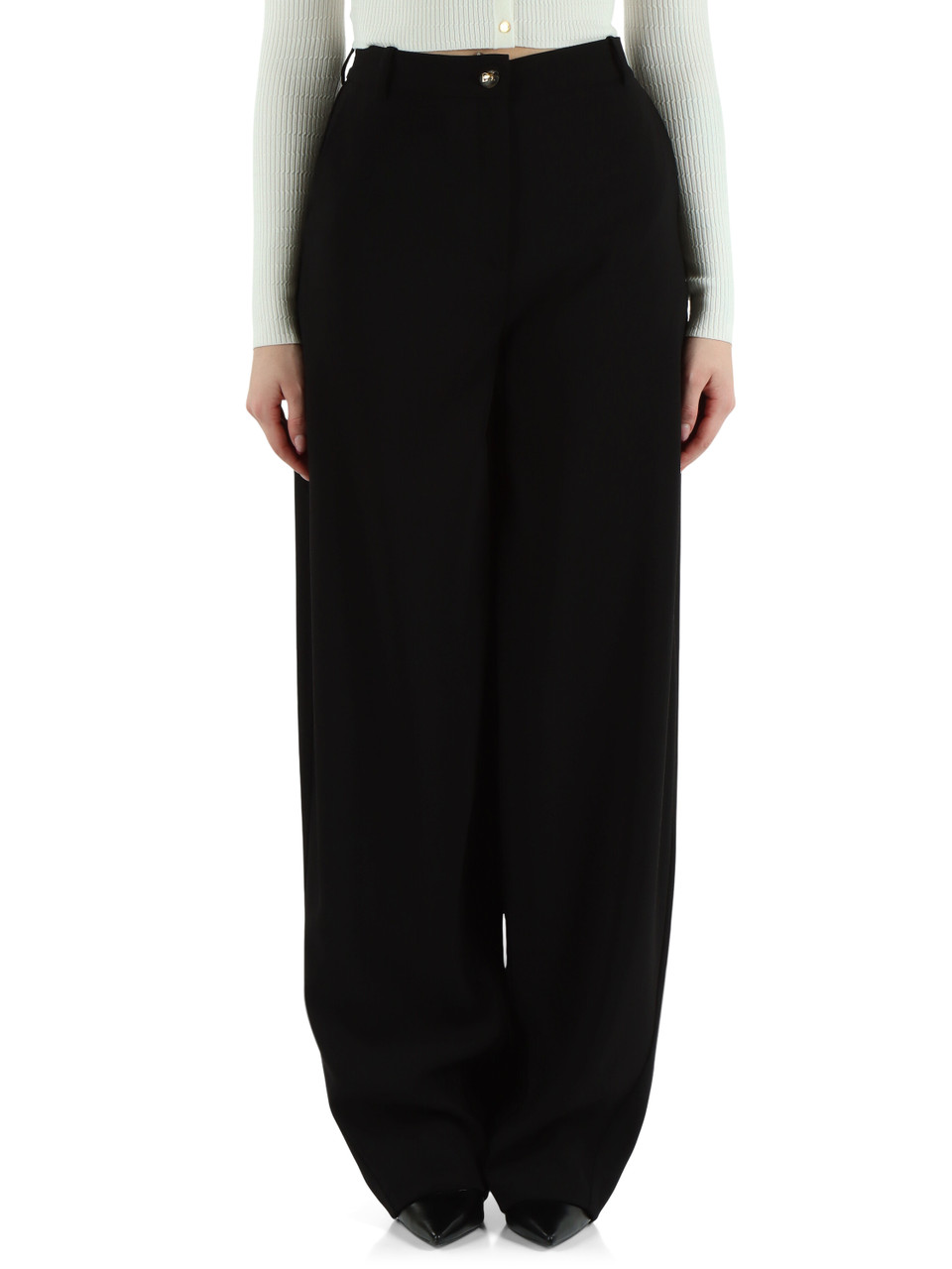 NERO | Pantalone oversize in crepe