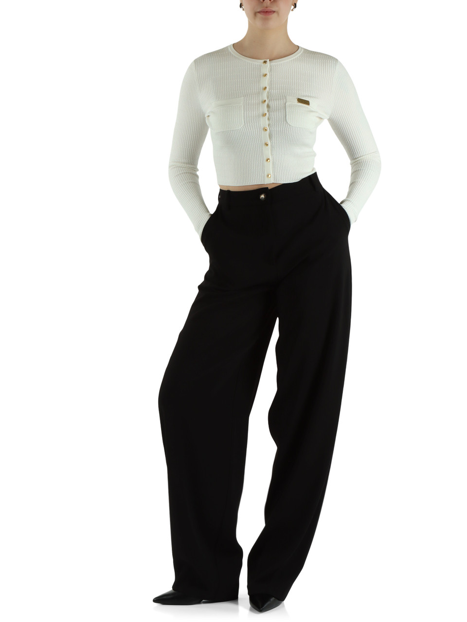 NERO | Pantalone oversize in crepe