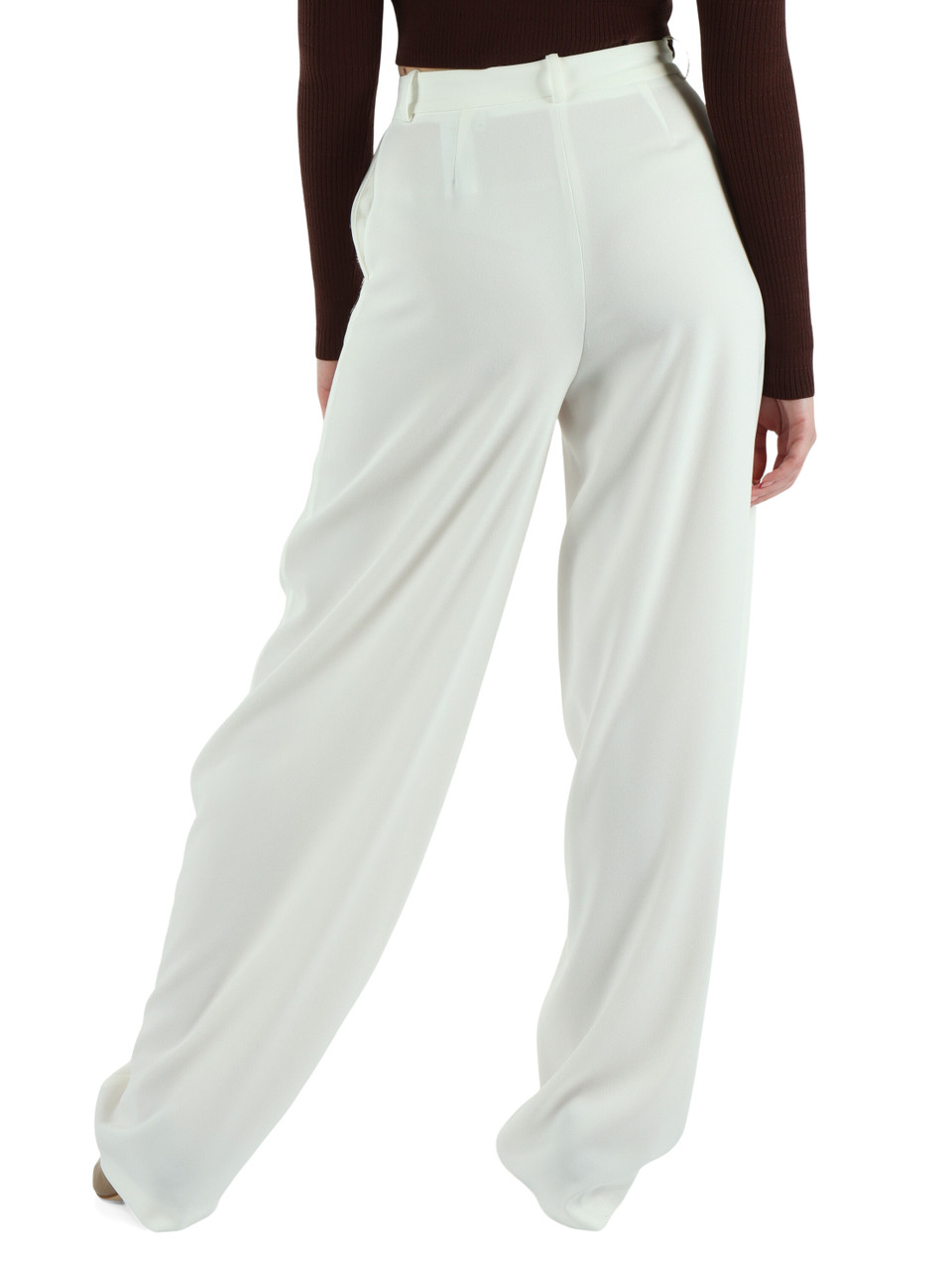 OFF WHITE | Pantalone oversize in crepe