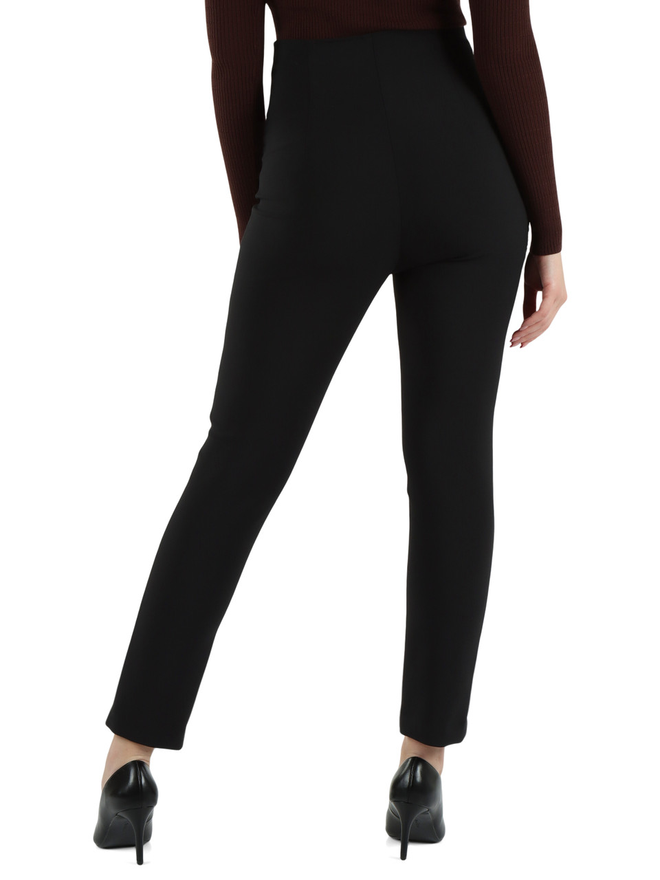 NERO | Pantaloni slim in doppio crepe stretch