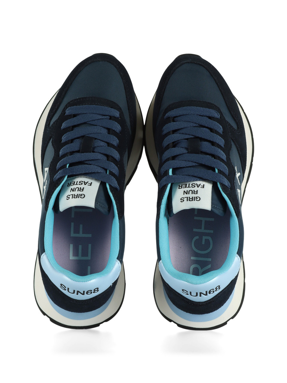 BLU SCURO | Sneakers in pelle e tessuto ALLY SOLID