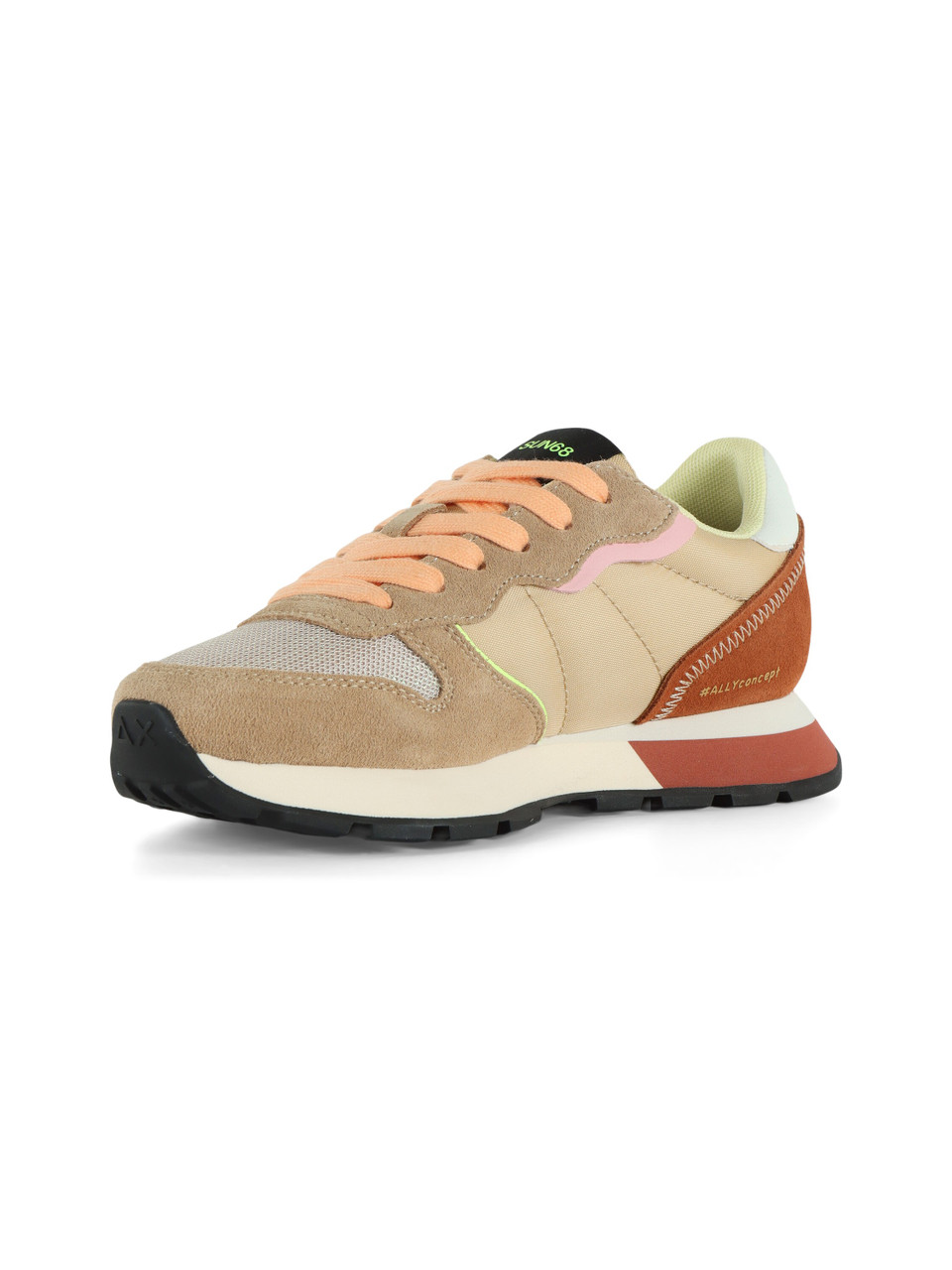 BEIGE | Sneakers in pelle e tessuto ALLY COLOR EXPLOSION