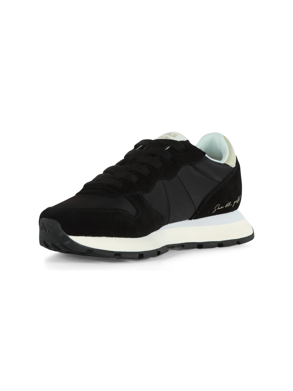 NERO | Sneakers in pelle e tessuto ALLY GOLD SILVER