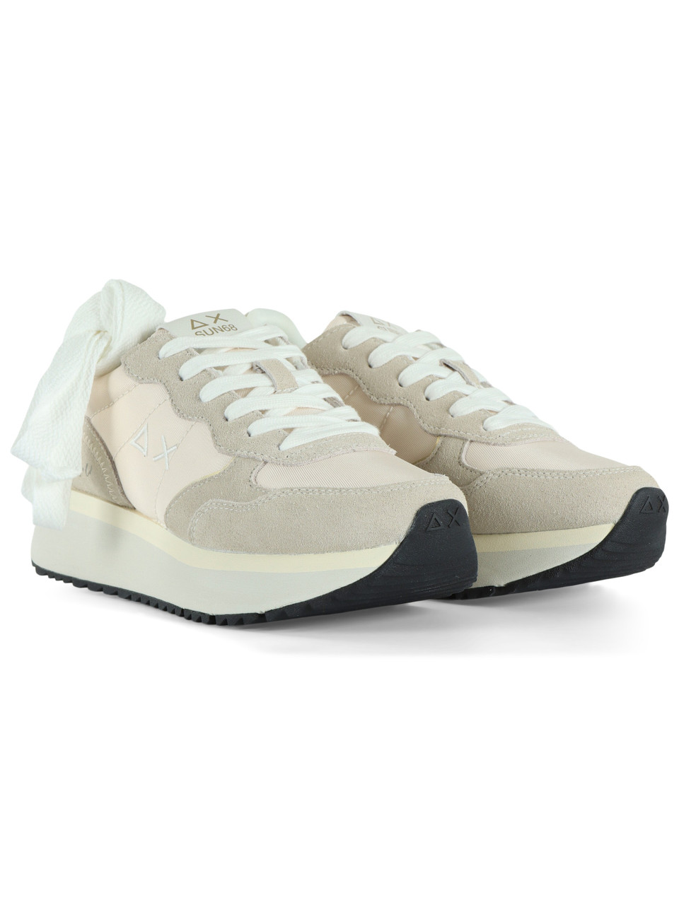 PANNA | Sneakers in pelle e tessuto BIG ALLY GOLD