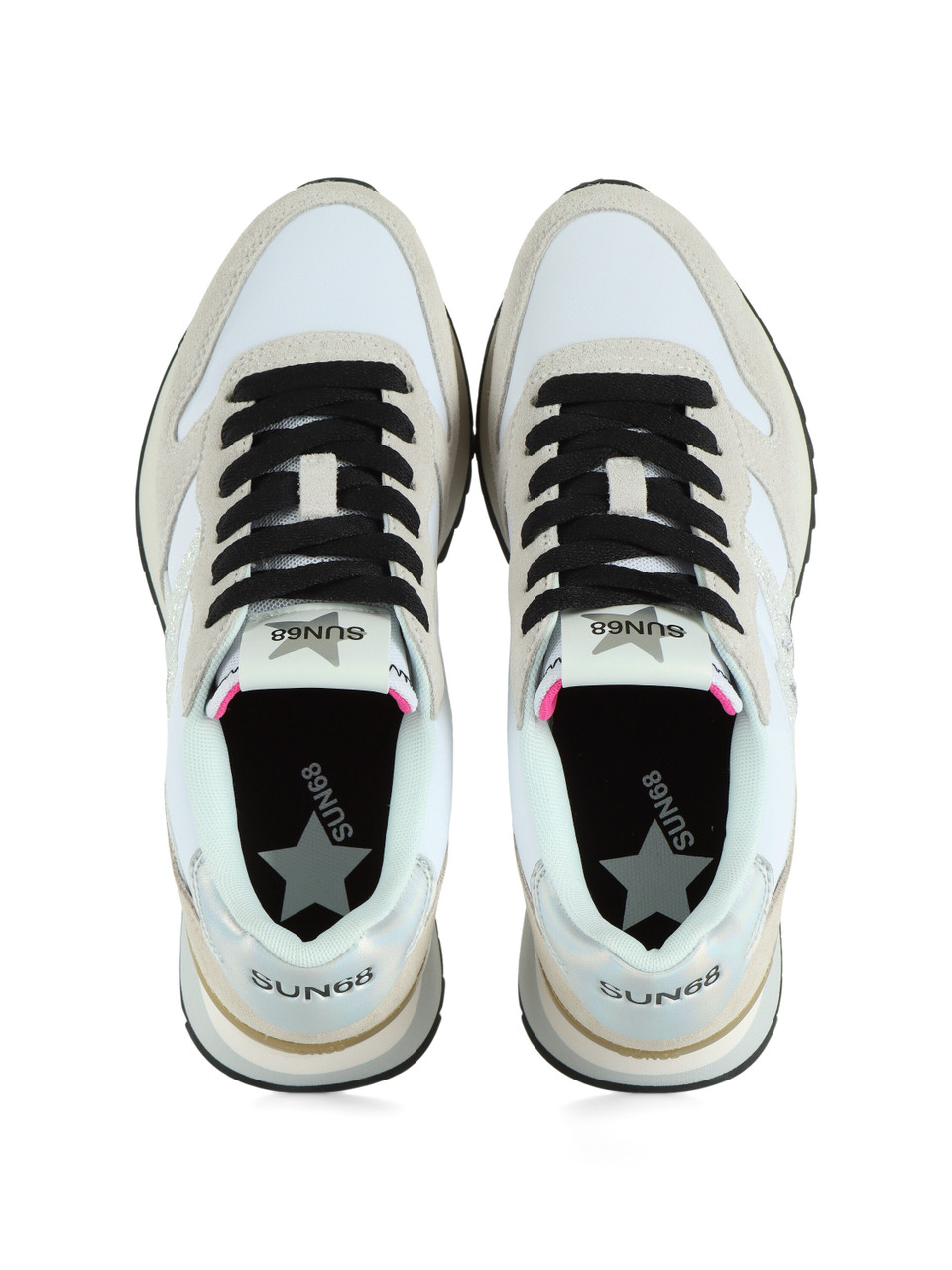 BIANCO | Sneakers in pelle e tessuto STARGILRL GLITTER LOGO