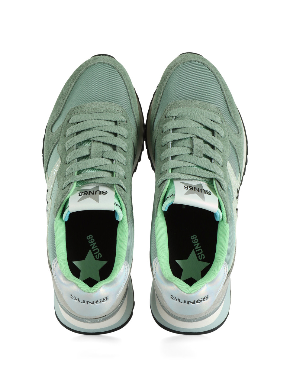 SALVIA | Sneakers in pelle e tessuto STARGILRL GLITTER LOGO