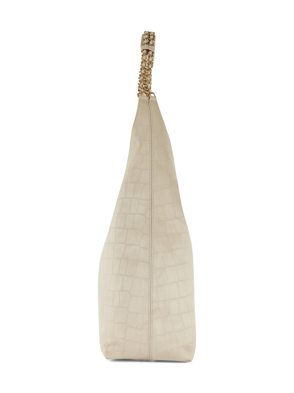 BEIGE | Borsa hobo in ecosuede stampa cocco