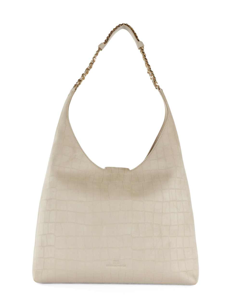 BEIGE | Borsa hobo in ecosuede stampa cocco