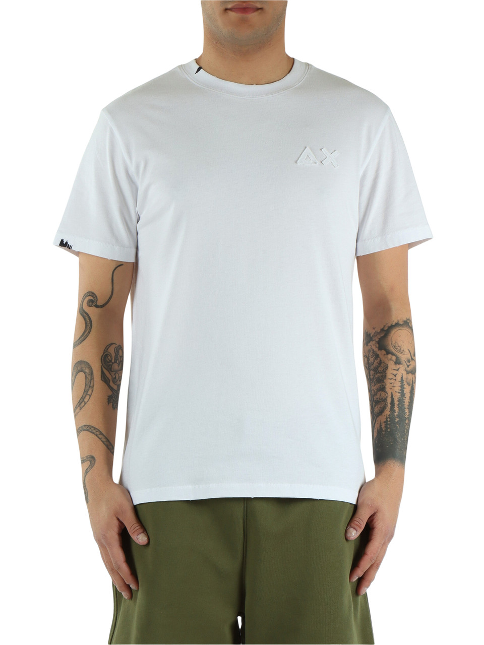 BIANCO | T-shirt in cotone effetto vintage