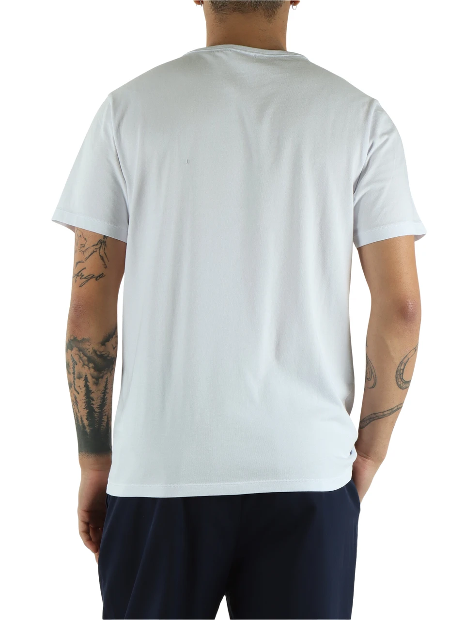 WEISS | Baumwoll-T-Shirt mit Brusttasche