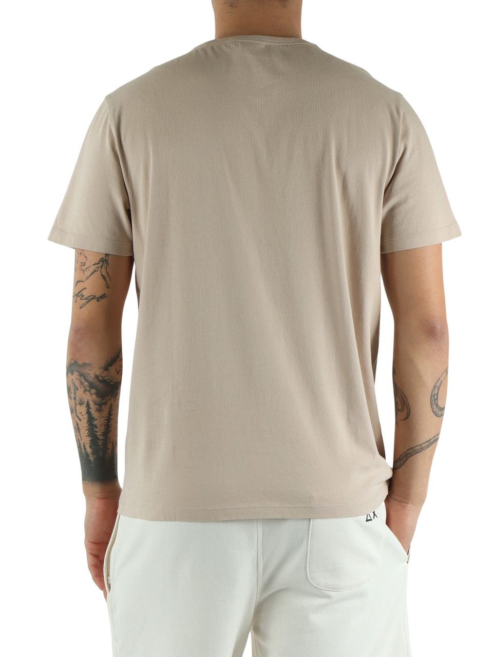 BEIGE | T-shirt in cotone con taschino frontale
