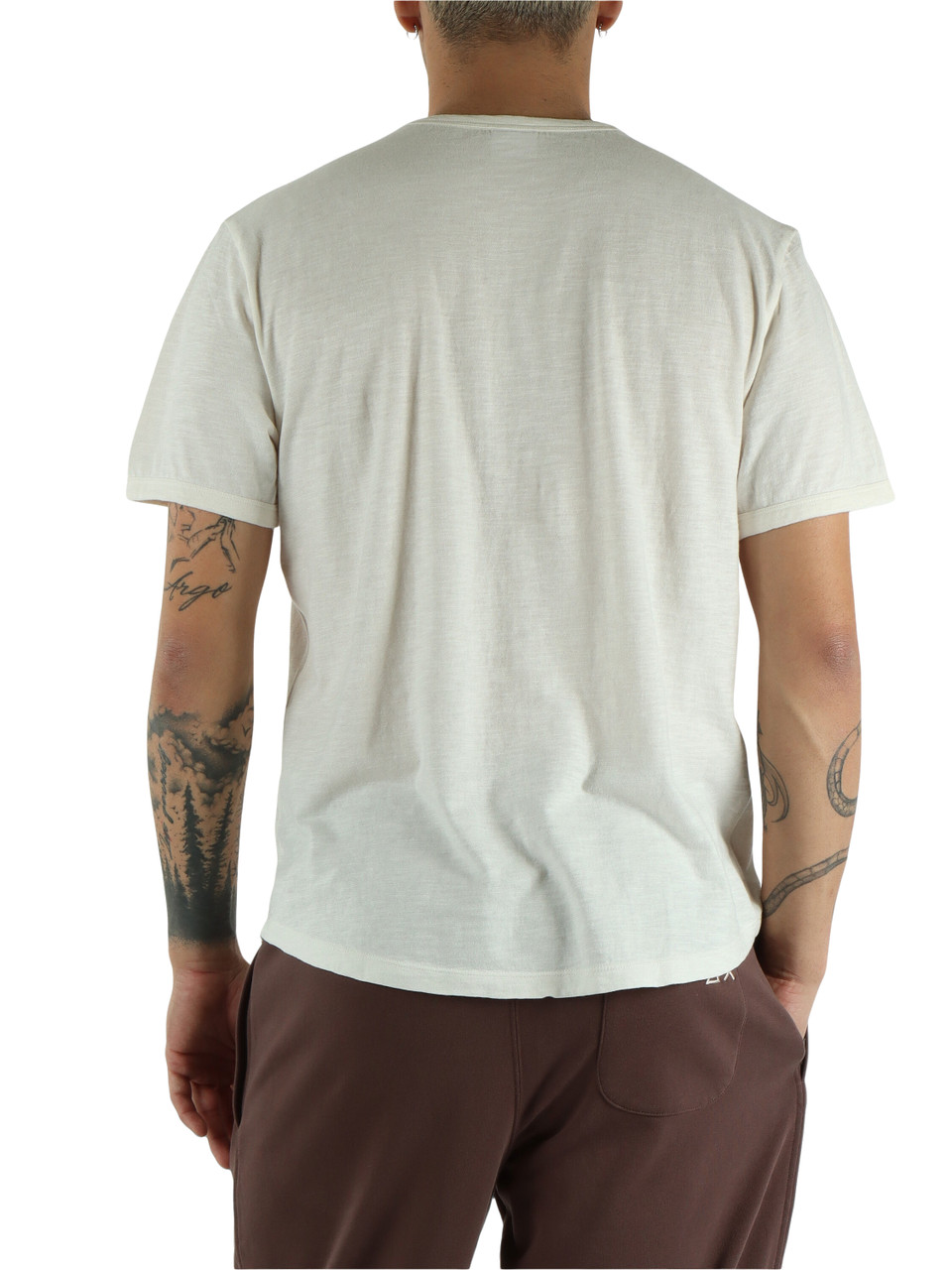 PANNA | T-shirt in cotone fiammato con ricamo logo