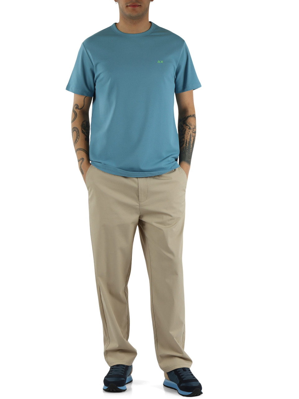 AZZURRO | T-shirt in cotone piquet stretch