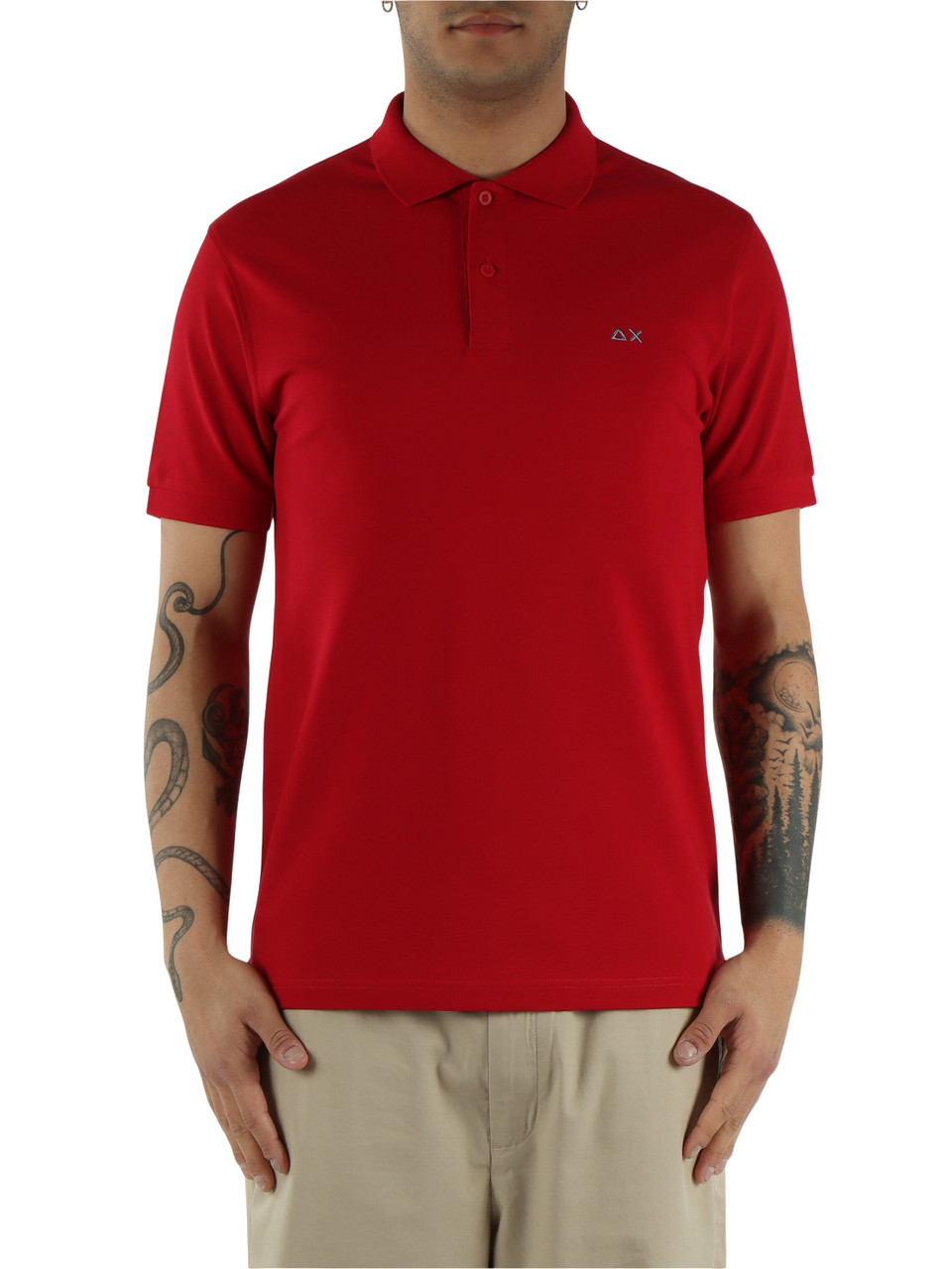 ROT | Polo aus Stretch-Baumwollpiqué
