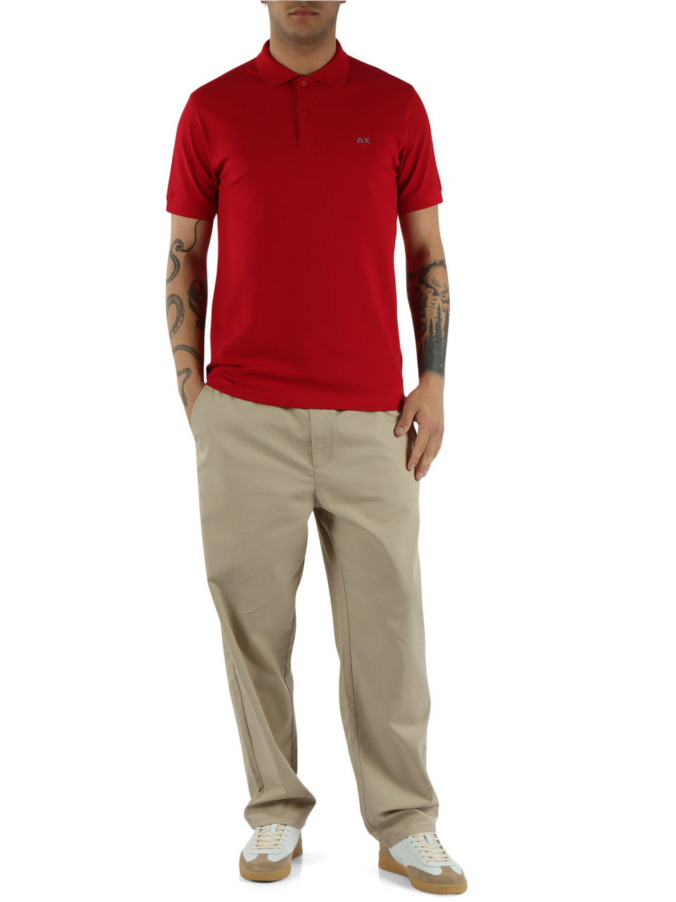 ROSSO | Polo in cotone piquet stretch