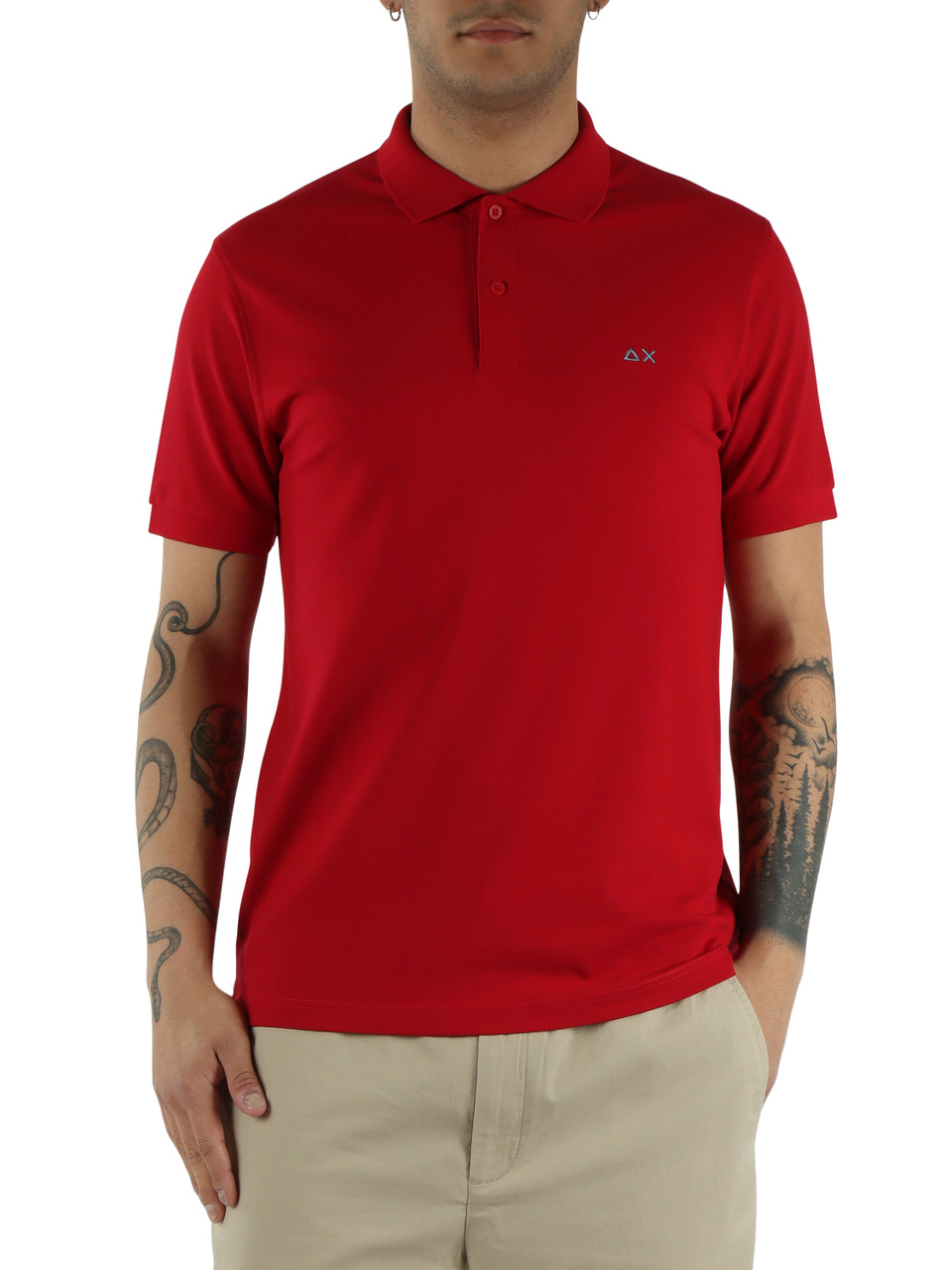 ROSSO | Polo in cotone piquet stretch