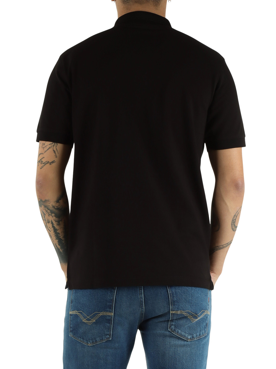 NERO | Polo in cotone piquet stretch