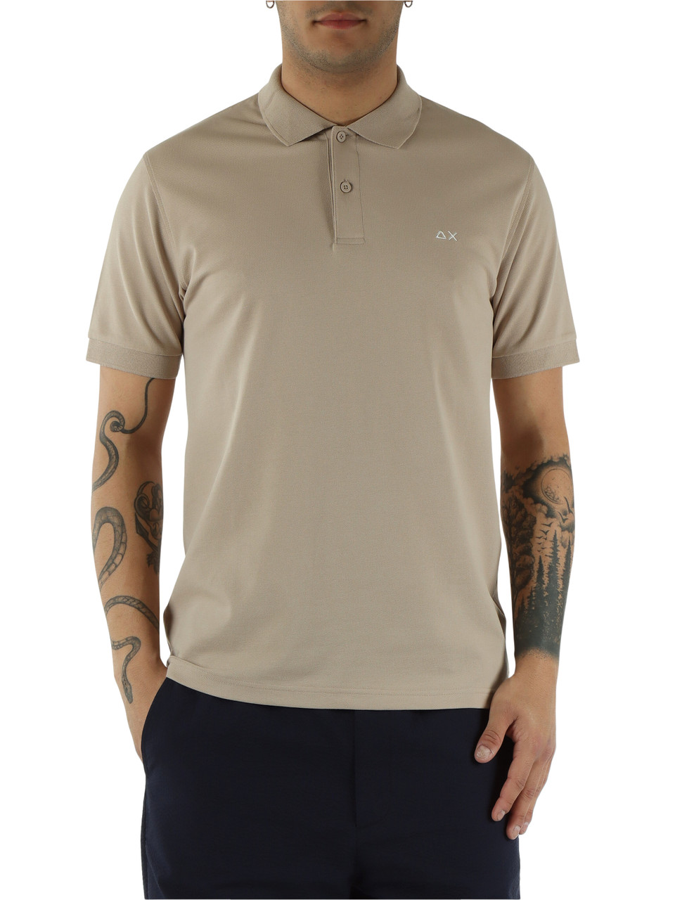 BEIGE | Polo in cotone piquet stretch