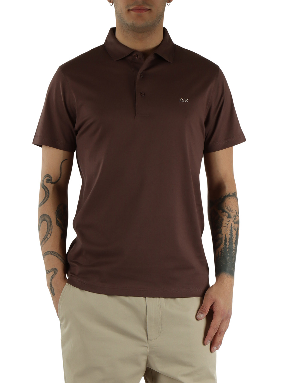 MARRONE | Polo in cotone mercerizzato