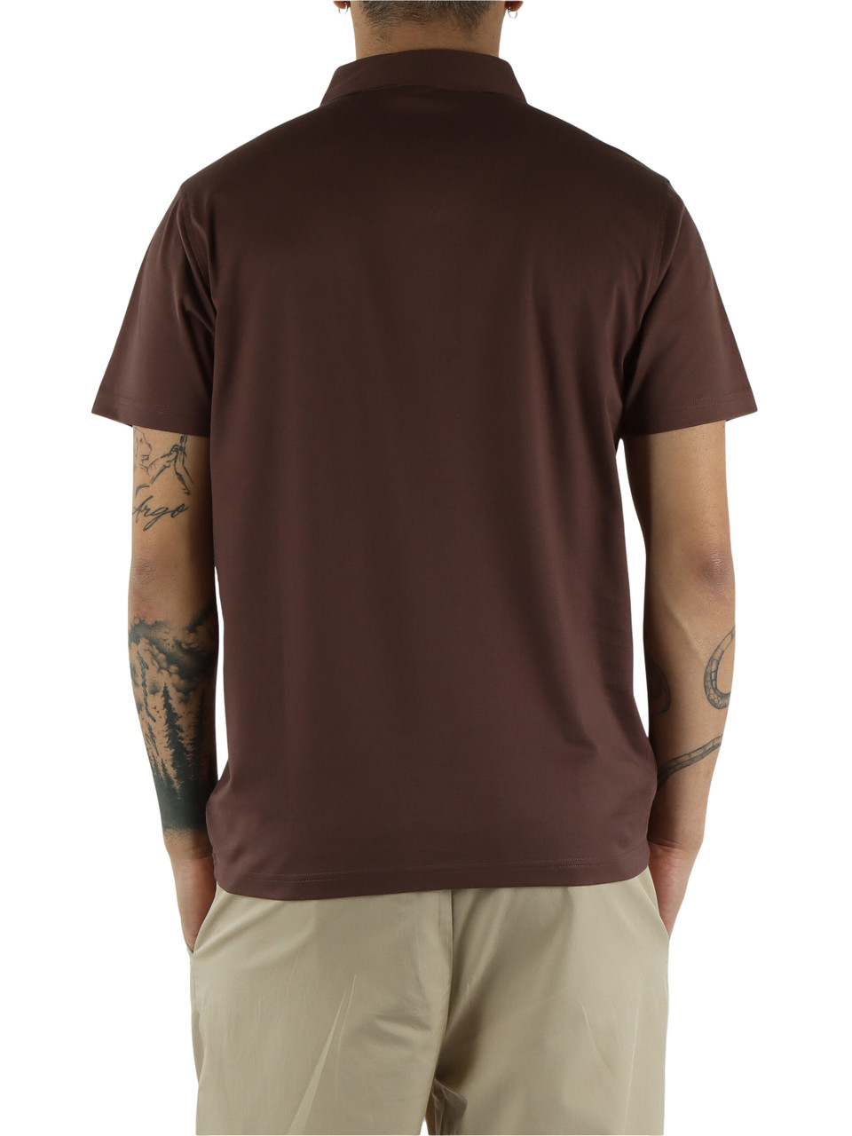 MARRONE | Polo in cotone mercerizzato