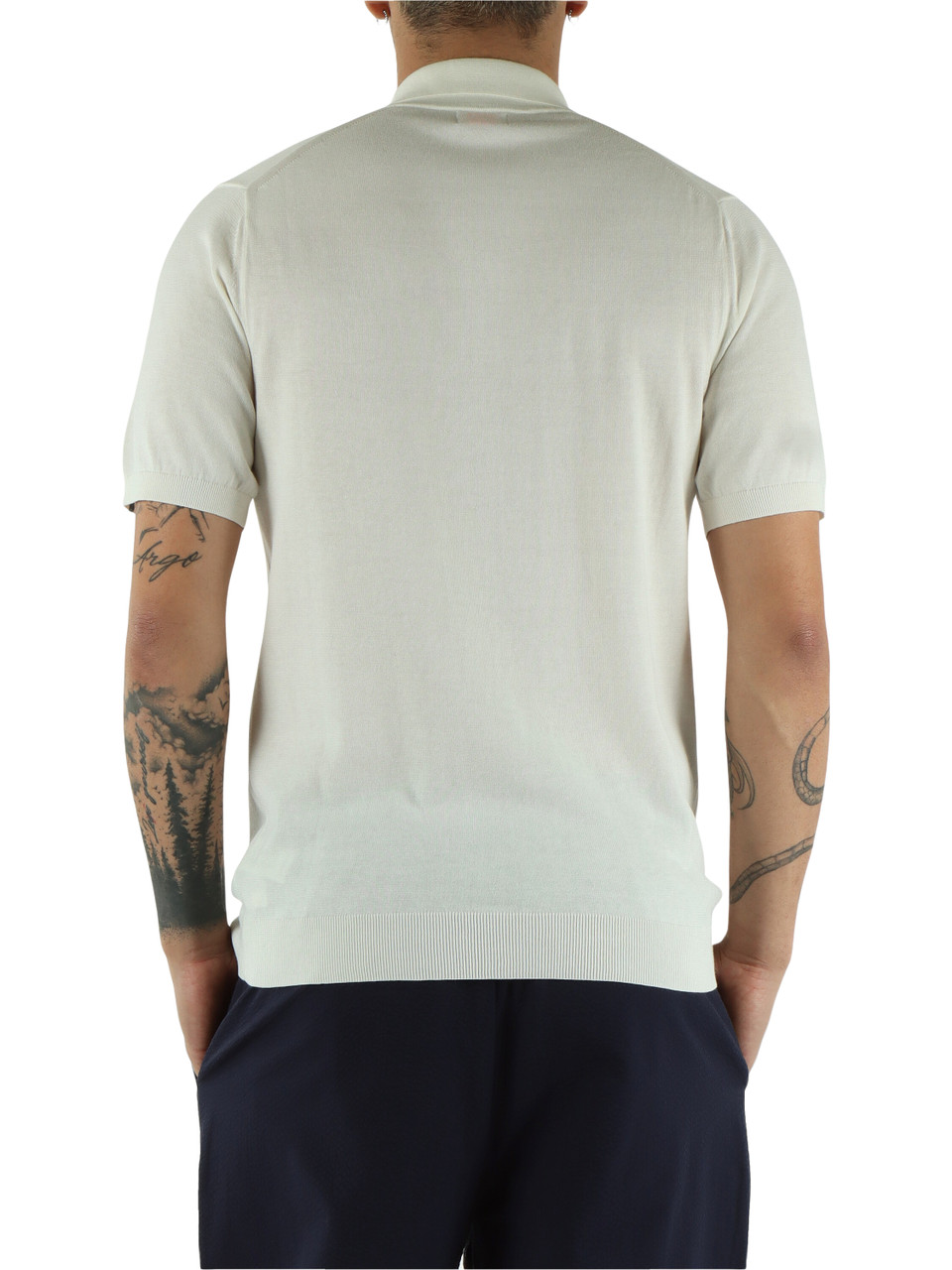 SAHNE | Polo aus Baumwolljersey mit Logostickerei